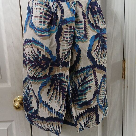 Banana Republic multicolor strapless silk blend pocket dress Sz 6 EUC - Picture 2 of 7